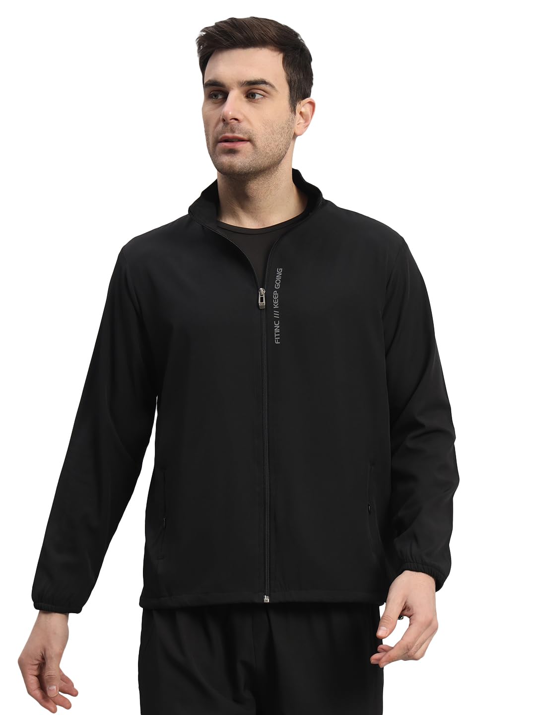 FITINC Sports Jacket for Men with Two Hidden Zipper Pockets FITINC Sports Jacket for Men with Two Hidden Zipper Pockets