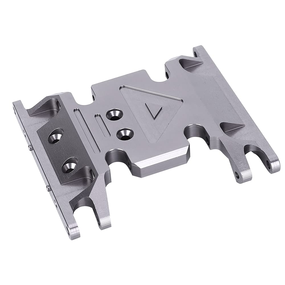Skrzynia rozdzielcza Dolna podstawa Płyta ochronna Wytrzymały stop aluminium Część ulepszająca dla SCX10 II 1/10 RC Model samochodu Czarny Kolor tytanu 78 mm x 71 mm (Koloru)