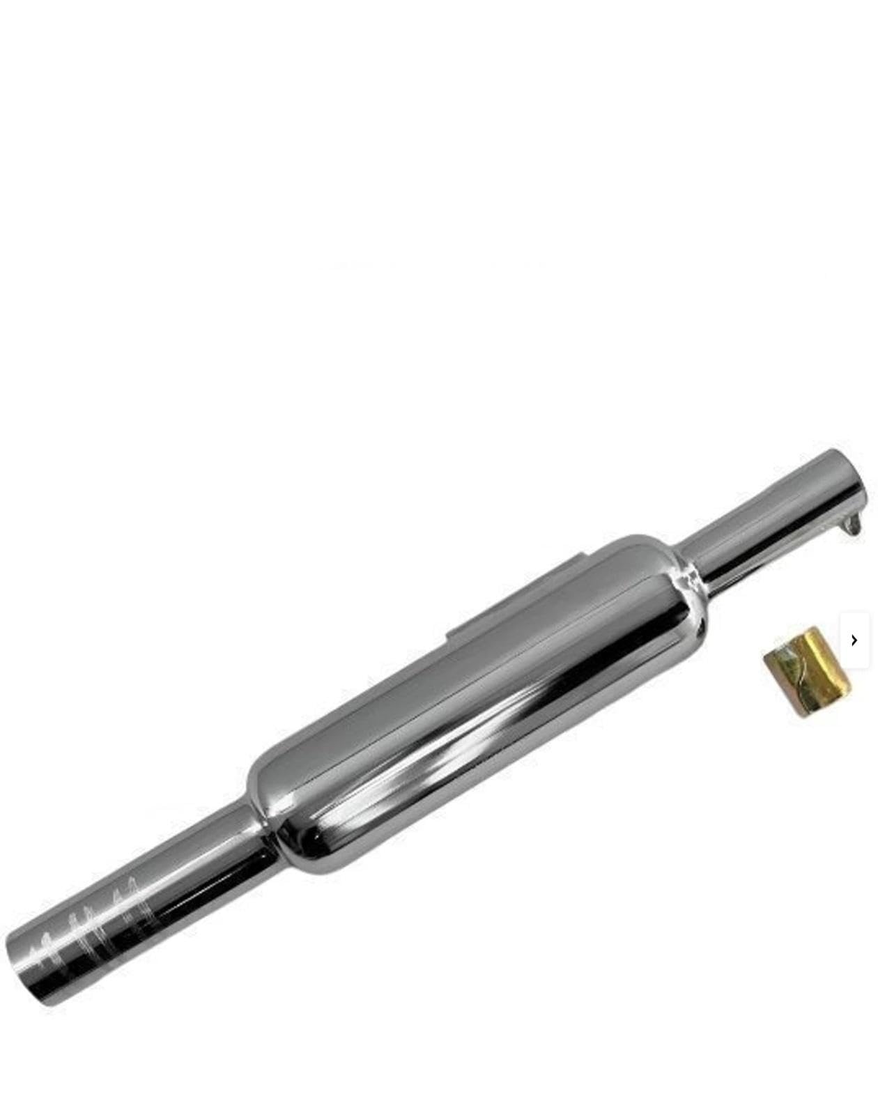 Chrome Silencer Exhaust Muffler for Royal Enfield J-Series BS6 | Fits Meteor & Bullet 350, Fits Reborn & Battallion, Chrome Finish, Includes Mounting Clamp, Bolt-On Fitment-image-25