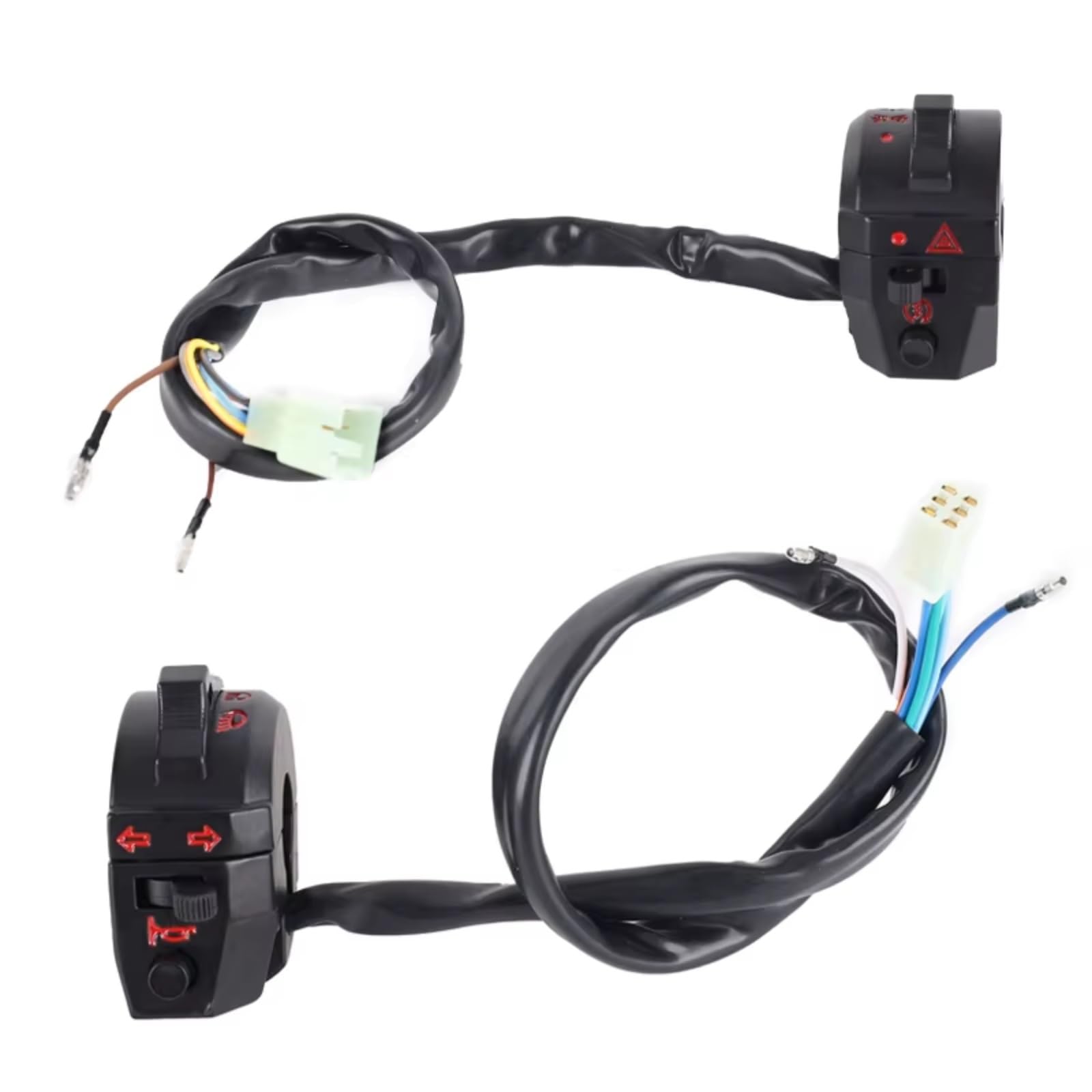 Interruttore Di Comando Per Manubrio Moto Da 22mm Per XL XR 250 400 600 Comandi Sinistro Destro Clacson Indicatori Direzione Fari Avviamento Elettrico Blocco Comandi Moto(1left 1right)