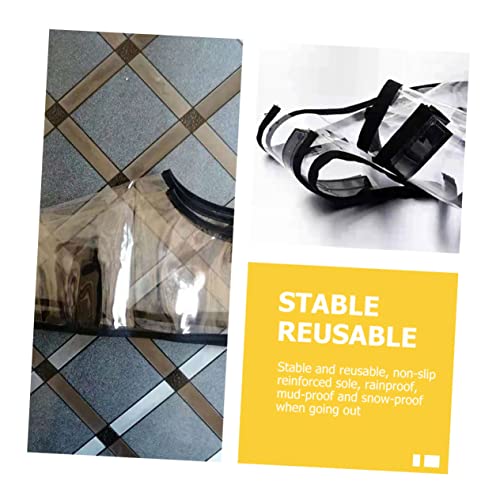 Fundas impermeables para botas DOITOOL, 5 pares, transparentes, reutilizables, para adultos, uso al aire libre miniatura 3