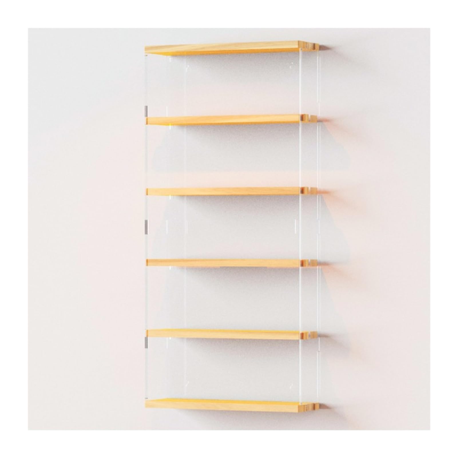 Espositore da parete a 5 ripiani con porta trasparente, ideale per oggetti da collezione e modelli, ideale per riporre oggetti in casa, ufficio, sala giochi e camera da letto, soluzione salvaspazio