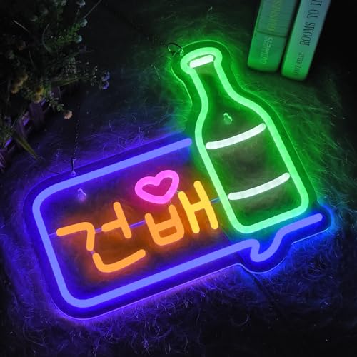 Image of Korean Cheers Neon Sign,Soju Wall Decor Dimmable LED Light Sign | Korean Drinks Lights LED Decor for Korean Bar Soju Club Restaurant Man Cave Garge Party Birthday Gift,USB Powered 13.8 inchx12.6 inch