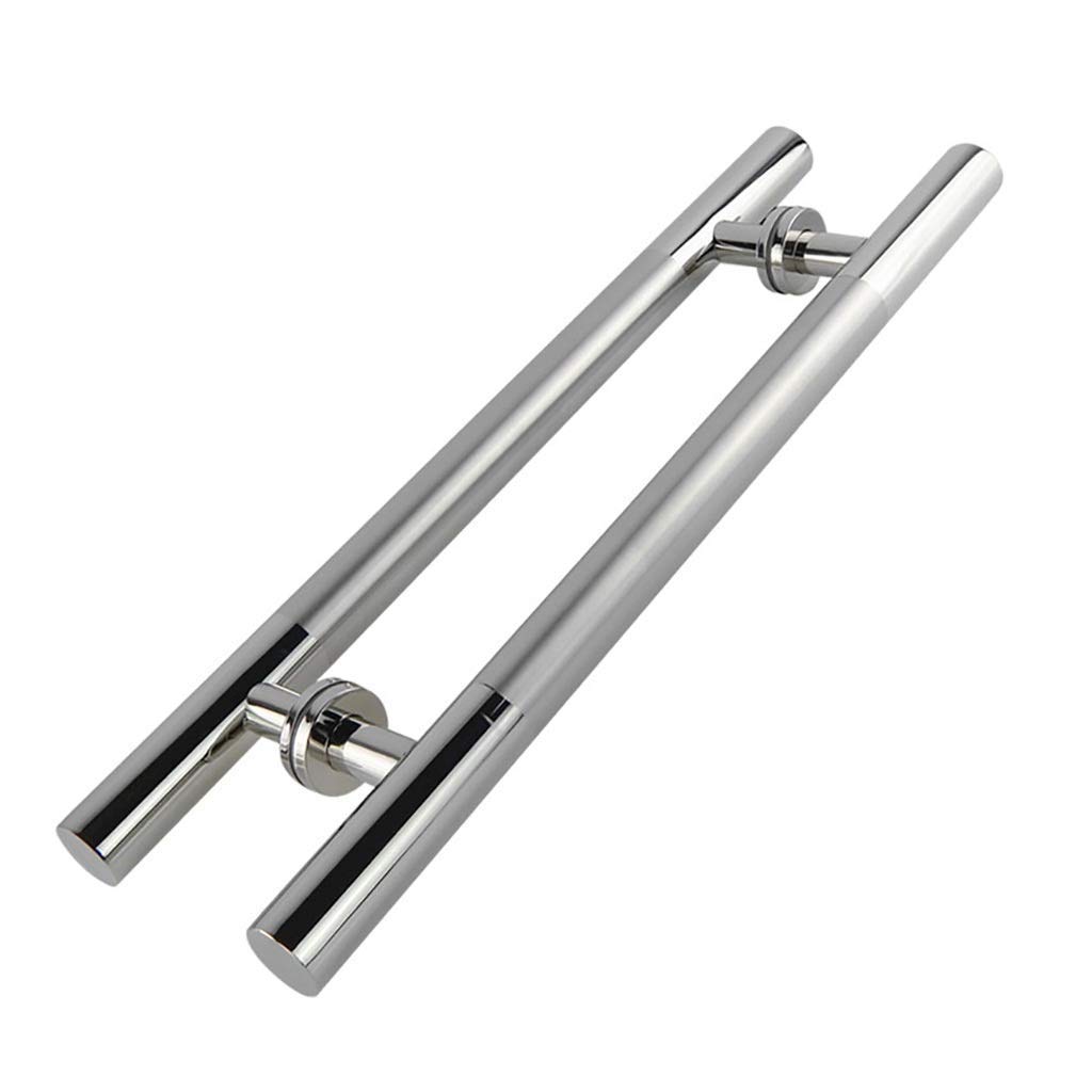BHGFYXBS Door Handle Stainless Steel Round Tube Push-Pull Door Handle/Glass Door Handle/Wooden Door Handle/Barn Door Pull Handle 6 Sizes,60×40Cm,60×40cm