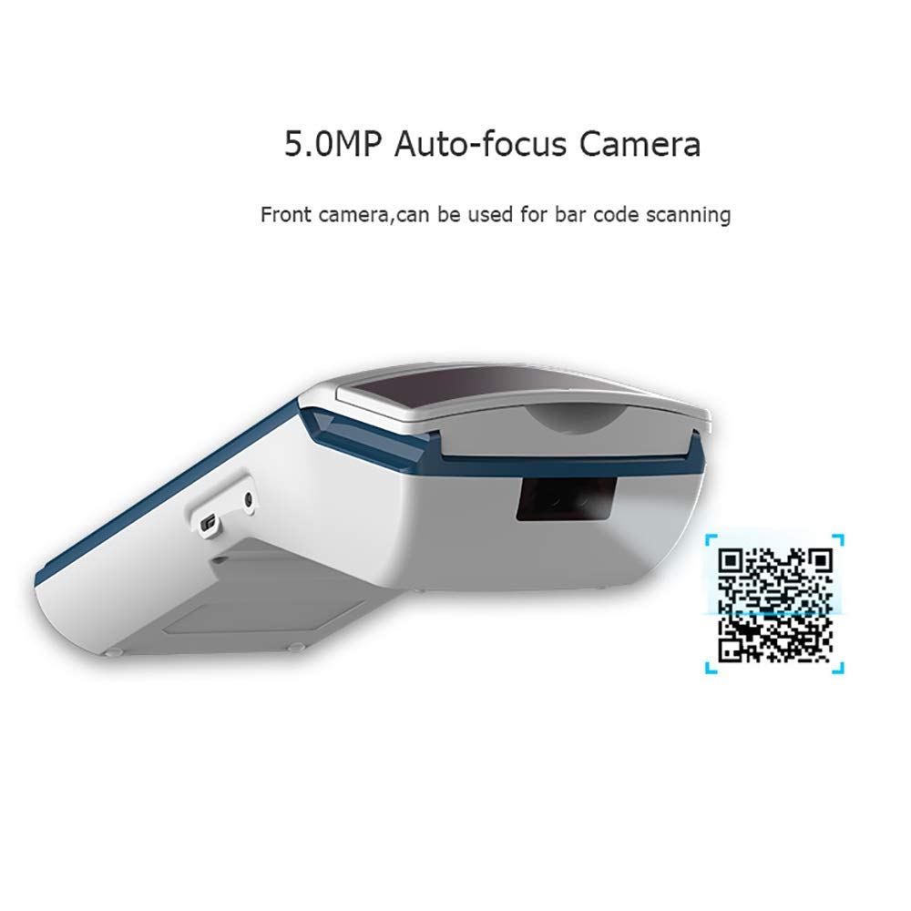 Drukarka termiczna 58 mm Drukarka paragonów POS z systemem operacyjnym Android 7.1, ekranem dotykowym 5,5 cala, obsługą 4G, Bluetooth, Wi-Fi, NFC, baterią 4000 mAh, do sprzedaży detalicznej