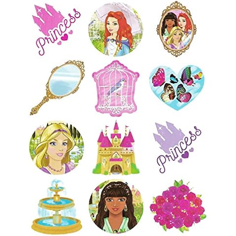 HENBRANDT 12 x Childrens Kids Temporary Tattoos Transfers Toys Party Loot bag Fillers Princess Cover
