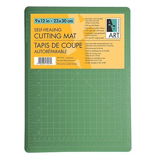 Art Alternatives Self-Healing Cutting Mat, 9 in x 12 in, Double-Sided