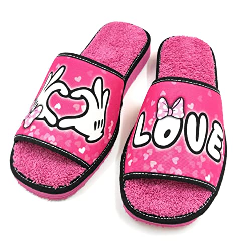 Encarni Zapatería Zapatillas de Casa Mujer (Rosa Minnie, numeric_38)