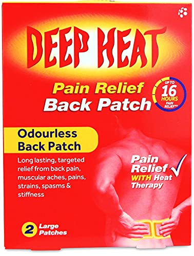 3G Chemist Deep Heat Pain Relief Back Patch,Odourless Large Patches,2Ct