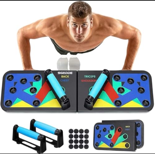 Prancha Multifuncional - Suporte Ajustável para Flexões e Calistenia em Casa | Treino Completo de Fo