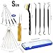Carburetor Cleaner Kit Torch Tip Cleaner Set, Includes 1 Single Head Brush 10 Needles 10 Nylon Brushes 13 Cleaning Wires 1 Scraper 4 Clean Hooks for Motorcycle ATV Chainsaw Welder