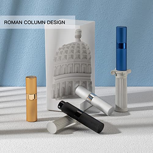 Owlyee 8Ml Perfume Atomizer (3Pcs) Empty Cologne Spray Bottle, Mini Travel Sprayer (Blue, Silver, Gold) #TOP2