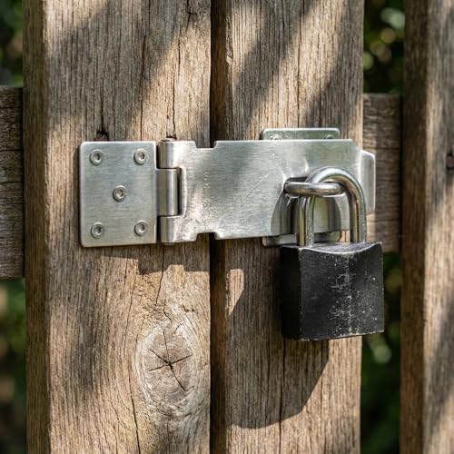Image of 15 PCS 4 Inch Padlock Hasp Latch, Stainless Steel Padlock Hasp, Heavy Duty Security Hasp with Mounting Screws, Door Locks Hasp Latch for Doors and Cabinets