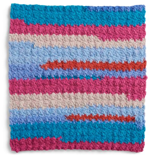 Image of Bernat Blanket Patchwork Yarn for Crocheting Soft, Beach Towel, 2-Pack