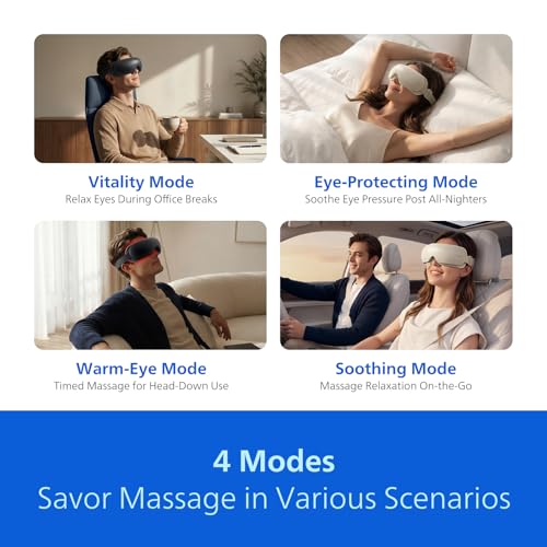 PHILIPS Eye Massager with Heat and Cooling, Massaging Eye Mask Black - image 5
