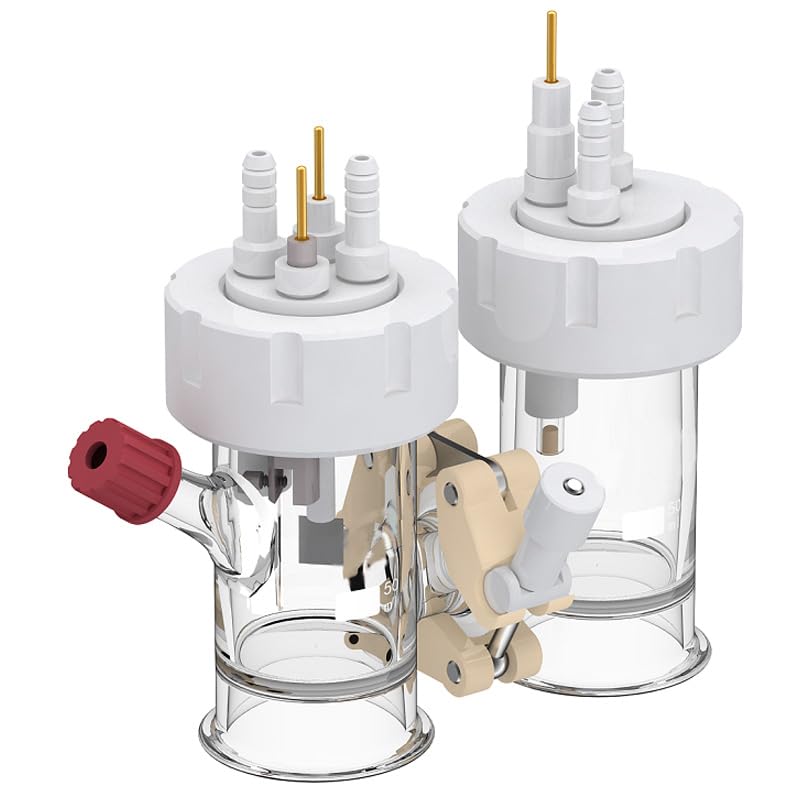 Single Sampling Port H-Type Membrane Double Cell Sealed Electrolytic Cell for Professional Electrochemistry(50ml-50ml)