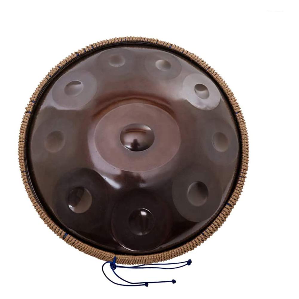 Instrument perkusyjny 10 nut Handpan Handpan bęben ręczny prezent muzyczny z pałeczkami perkusyjnymi ściereczka do czyszczenia narzędzia, bęben stalowy, ręcznie robiony, instrument perkusyjny stop (