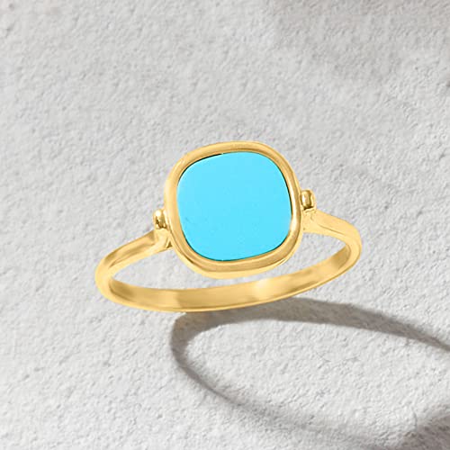 Ross-Simons Italian Turquoise Ring in 14kt Yellow Gold4