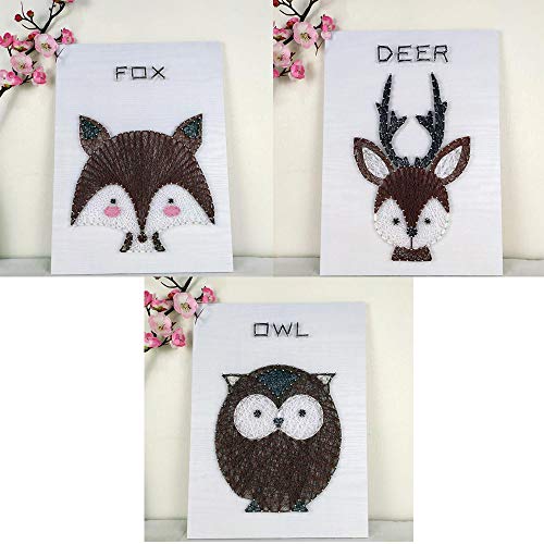 Peinture fil enroulé Fox REYG : kit string art diy renard