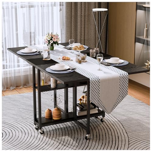 Catálogo de Comedor 4 Sillas los mejores 10. 46 Simple Wisdom Comedor,Mesa Comedor de Plegable,Mesa Plegable 1.20 Apta para Hogar,Oficina o Terraza, Apta para Uso Familiar de 4 Personas,El tamaño es 120 * 80CM.(Gris+Negro)