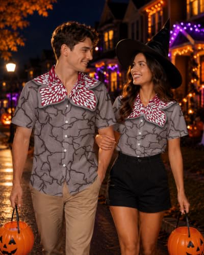 Image of 99TIMORO Movie Characters Halloween Shirt for Men Short Sleeve Top