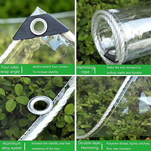 Lona transparente resistente a la intemperie para jardín e invernaderos 4