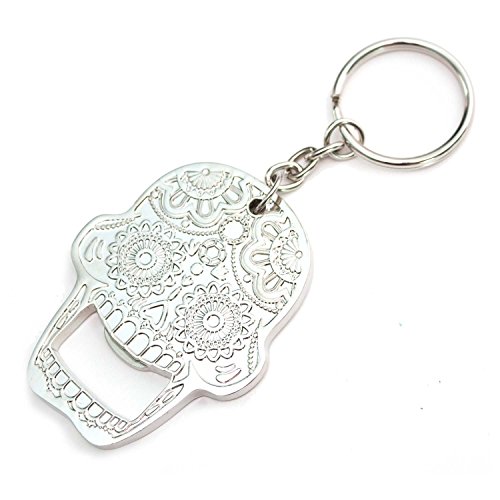 Island Dogs B00L5JJPUQ1 X Day of The Dead Sugar Candy Skull Key Chain Bottle Opener