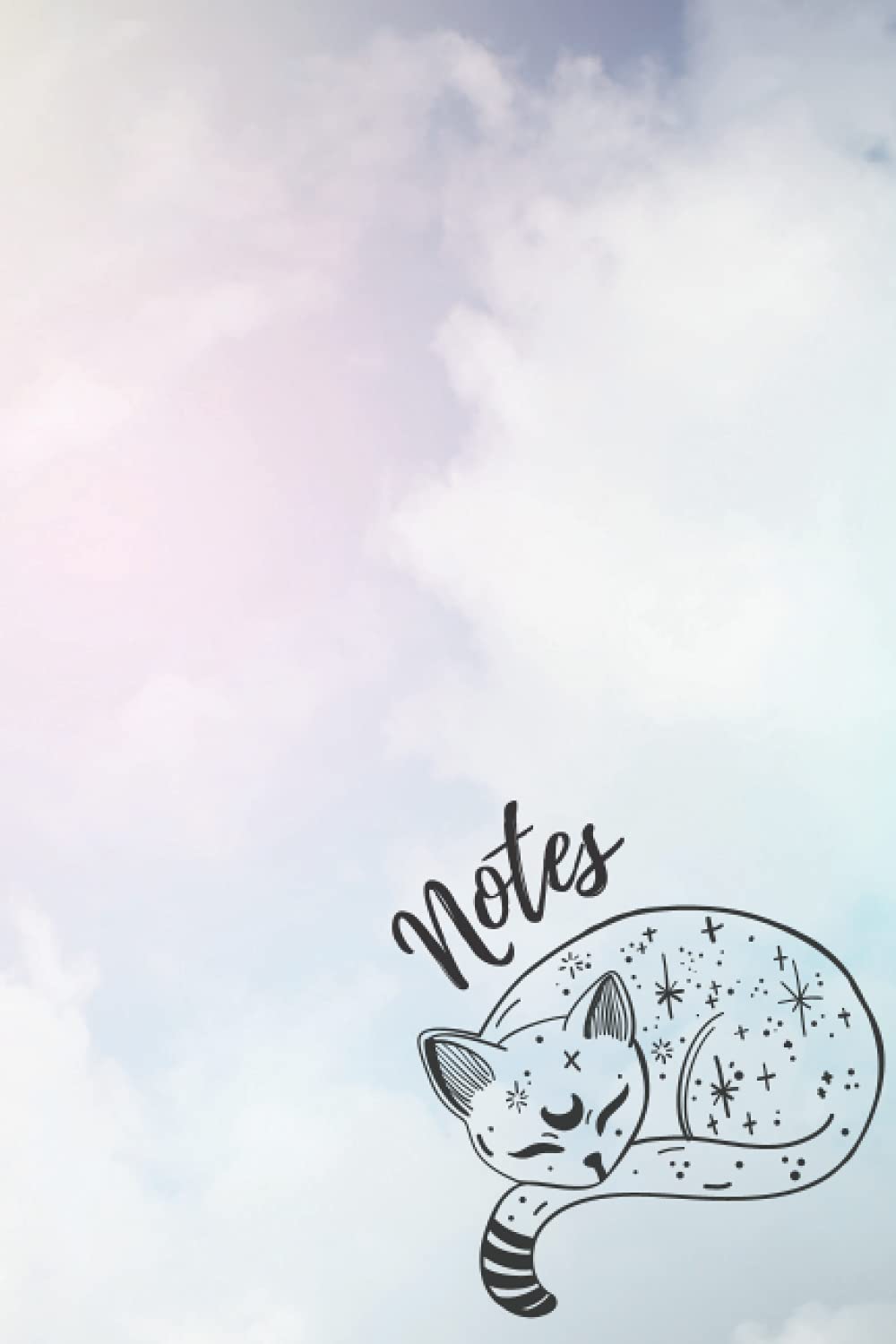 "Notes" mystical notebook/blank journal | spiritual journal | good karma notebook journal | witchy vibes journal | sleeping cat notebook | note keeper ... | dream journal | boho notebook journal |