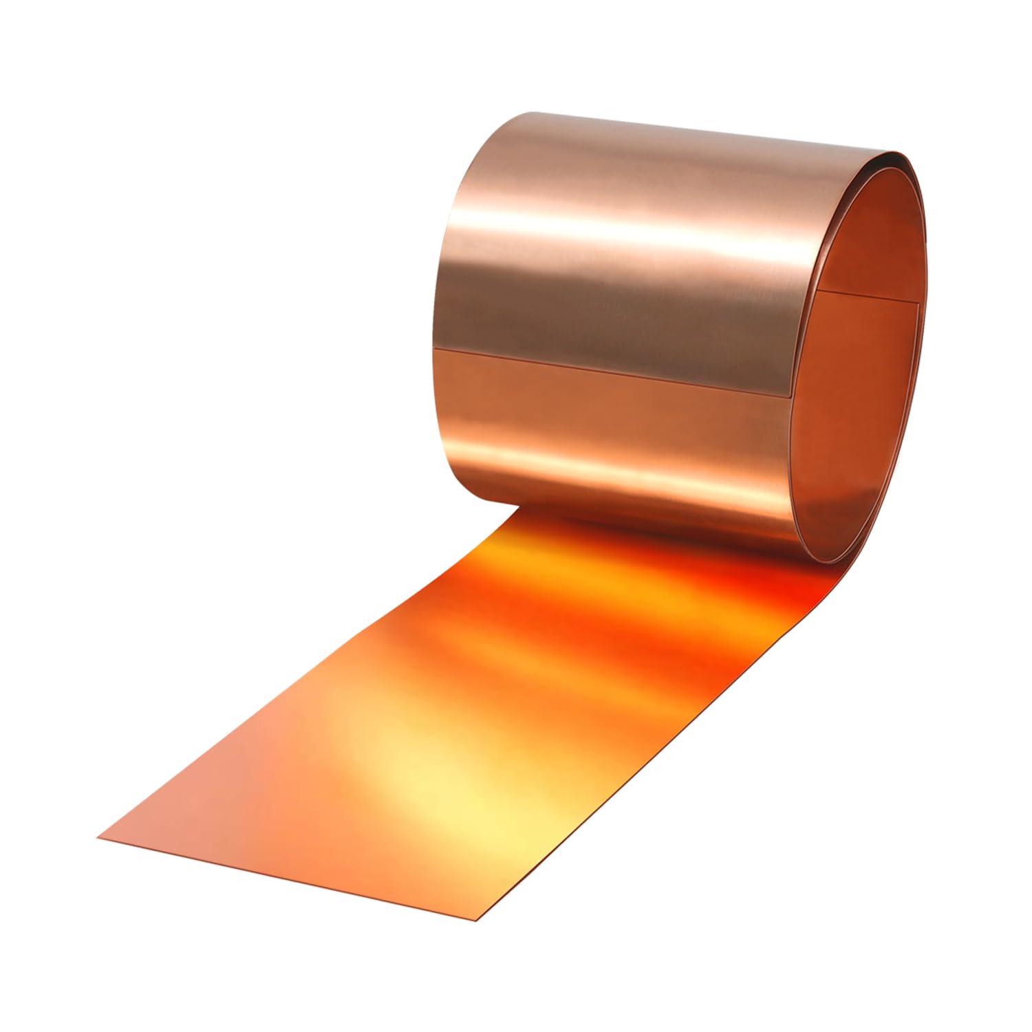 Kupferblech Rolle 0,4mm x 100mm x 1m, 99,9% Reinkupfer Kupferfolie, Kupferband leitfähig für Modellbau, DIY, Handwerk & Industrie