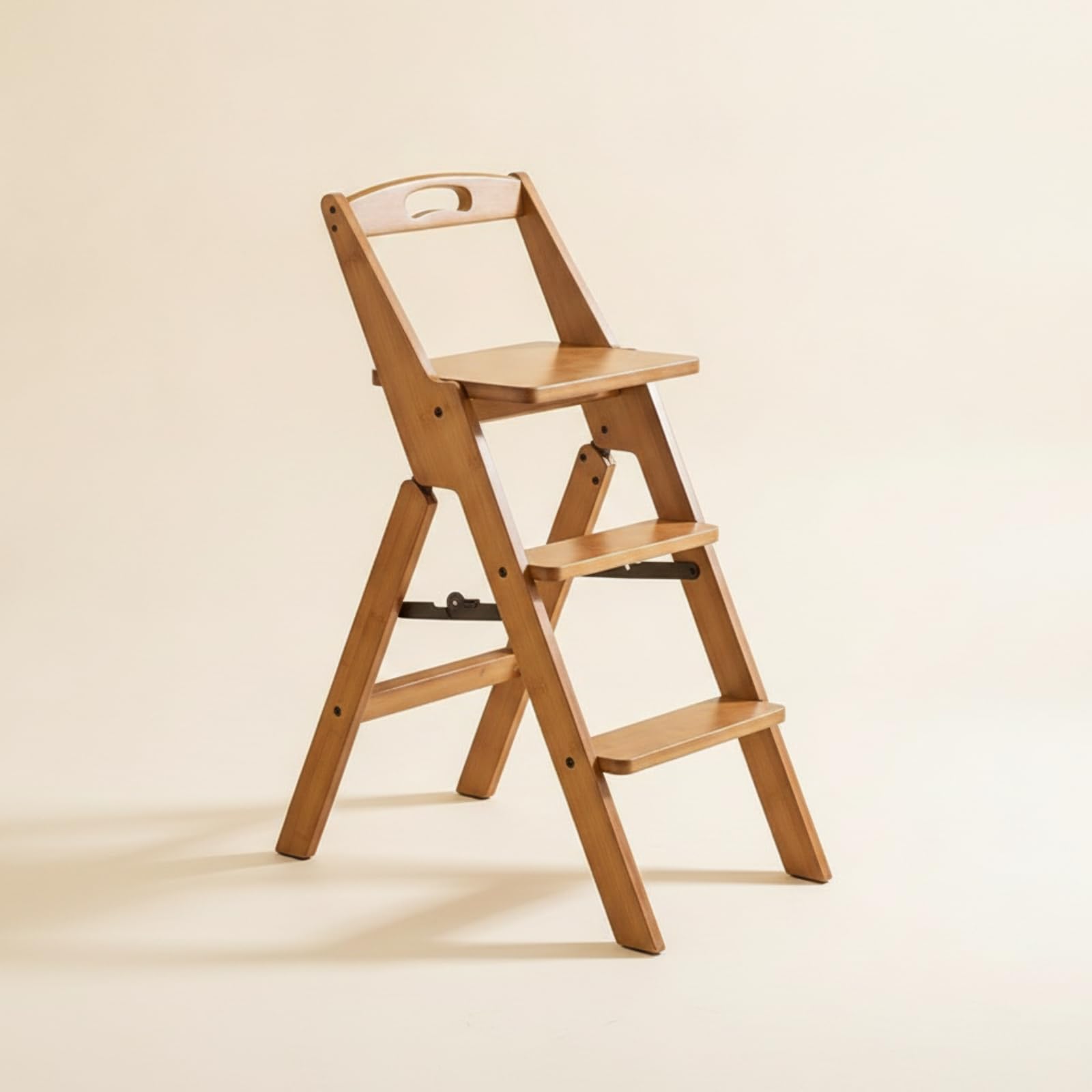 Sharplace Taburete Escalera Plegable Banco Asiento Escalón Escalera Convertible con Base Trípode y Fácil de y Guardar en Armarios Adecuado para Hogar Oficina Taller