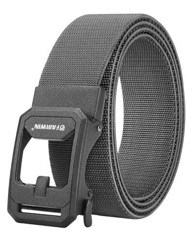 Image of FAIRWIN Men's Ratchet Belt, Nylon Web Golf & Work Belts with Quick-Release Automatic Buckle, Adjustable Casual Belt for Jeans