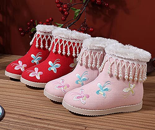 MATERUIEYES Little Pearl Pendant Embroidery Shoes Chinese Style Girls' Shoes3