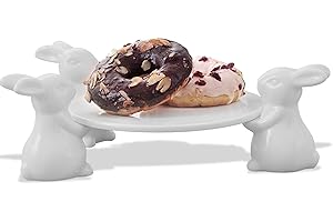 Adorable Ceramic Easter Bunny Cake Stand: The Perfect Addition to Your Holiday Celebrations