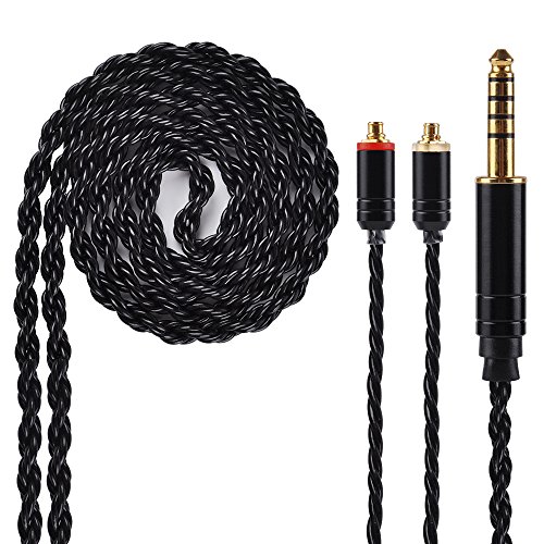 Cable MMCX de 6 núcleos chapado en plata para disfrutar de música en alta fidelidad y viajes