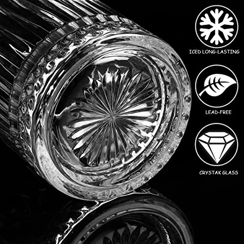 Gusnilo 24 Oz Cocktail Mixing Glass Stirring Glasses Cocktail Shaker Glass For Whiskey Cocktail Mixing Glass Martini Old Fashioned Crystal Bar Mixing Glass Set 710Ml Cocktail Stirring Glasses 2Pcs #TOP3