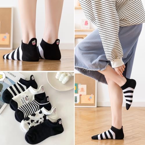 Initlove Ankle Socks for Womens 5 Pairs Casual Low Cut Socks3
