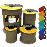 EdcX 4mm Nylon Paracord 550 15m (50 Feet) | Ideal for Camping, Survival, Outdoor, Crafting, DIY | 100% Nylon Rope 4mm | Paracord 550 Type III in Solid Color (Coyote Brown, 15 m)