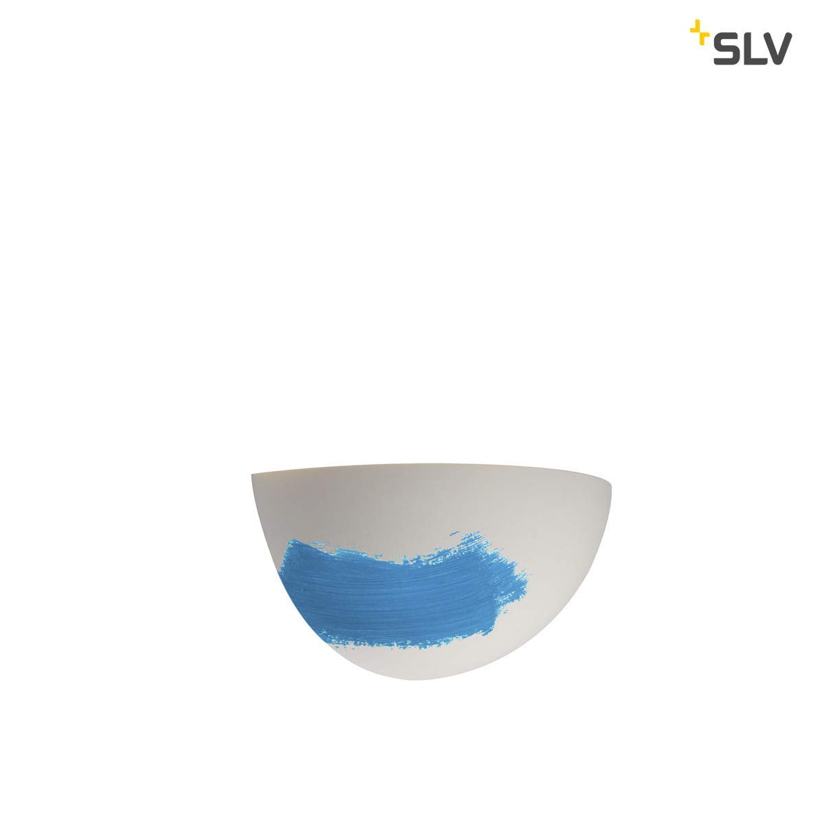 SLV PLASTRA 101 | Wandleuchte, Wandbeleuchtung, weißer Gips überstreichbar mit Wandfarbe | halbrund, indirekter Lichtaustritt, weiß, E14, max. 40 W