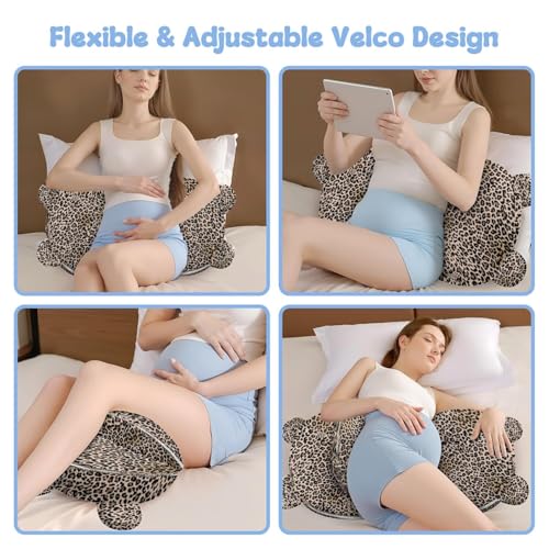 Image of Pregnancy Pillow for Sleeping,Maternity Pillow with Cooling,Maternity Support for Back and Hip Relief,Soft and Comfortable Wedge Pregnancy Pillows Side Sleeping Support for Belly with Removable Cover