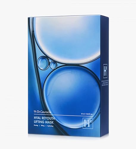 Dr.Ceuracle Hyal Reyouth - Máscara de elevación (10 máscaras), una máscara de lámina reabastecedora para piel deshidratada, hidratación duradera