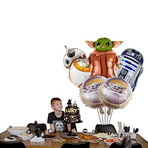 5 Pcs Balloon For Star Wars Yoda，Video Games Birthday Party Aluminum Film Dalloon Decorations. #TOP4