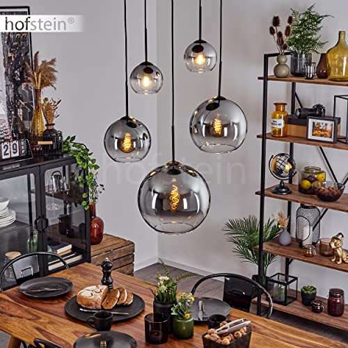 Lampe à suspendre noire en verre pour éclairage intérieur moderne E27