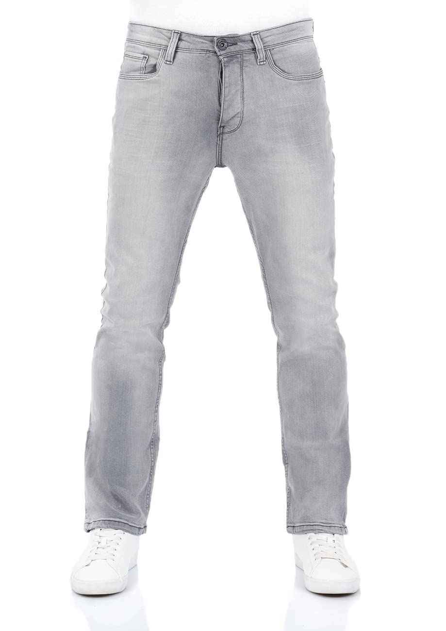 riverso RIVFalko Pantalon jean extensible, bootcut, pour les hommes, style denim, noir, bleu, gris, tour de taille 29 et 40, entrejambe 30 et 36