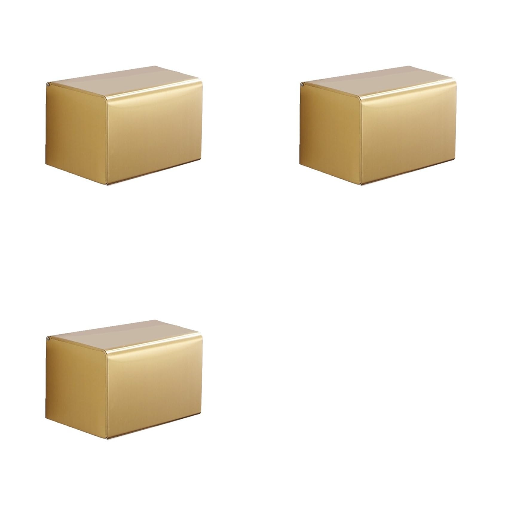Hndhbfgrt 3X Bathroom Storage Paper Rack Waterproof Tissue Holder Bathroom Accessories Golden Toilet Paper Rack