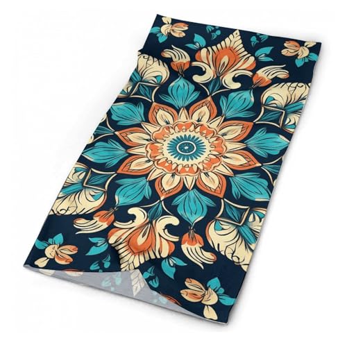 Pasamontañas elástico Vintage Mandala Flowers para clima frío, bufanda cubierta para cuello y bandana cortaviento para hombres y mujeres, para motocicleta, ciclismo, esquí y fiestas
