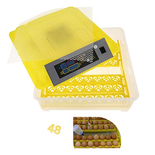 ZFF Egg Incubator Automatic Turning With Temperature Humidity Control, Digital Poultry Hatcher For Hatching Quails Chickens Ducks Birds (48 Egg) (Size : 110v)