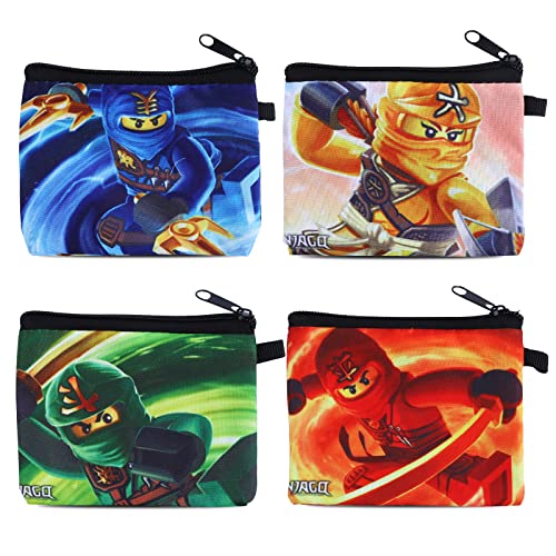 4 Stücke Ruenie Geldbörse, Coin Purse, Mini Geldbörse Kinder, Münzbörsen Mit Reißverschluss, Tragbare Münztasche Für Kreditkarten, Id Karten, Schlüssel, Headset, Lippenstift Cover