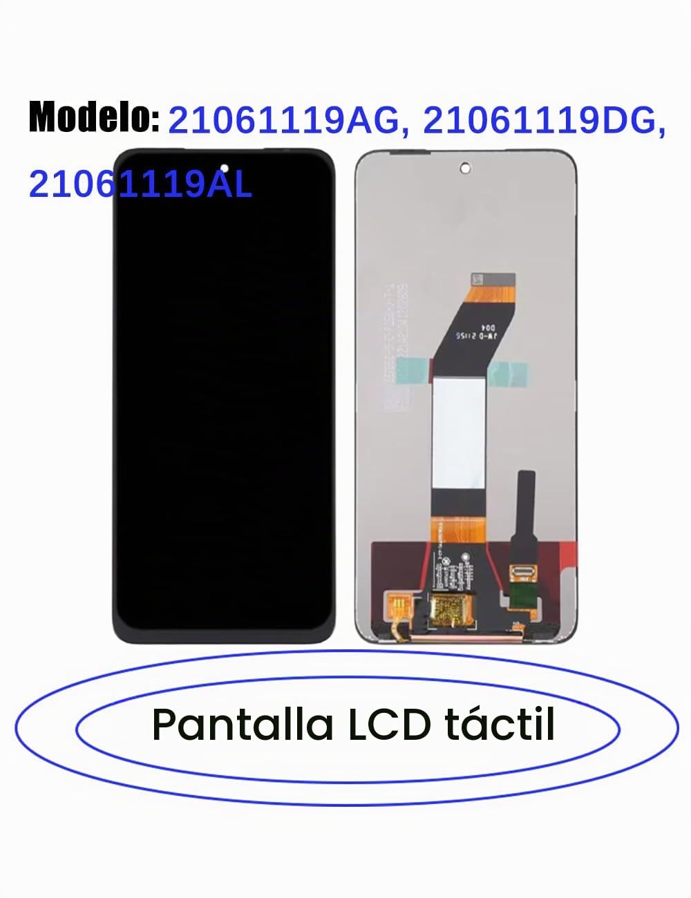 Pantalla LCD de repuesto original para Xiaomi Redmi 10/10 2022, 21061119AG 21061119DG 21061119AL Kit de reparación de ensamblaje de pantalla LCD táctil digitalizador