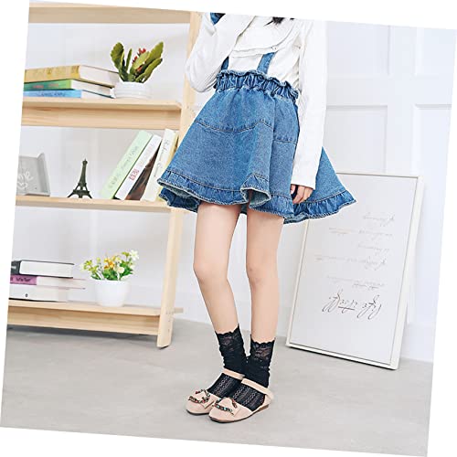 GALPADA 2pairs Girls School Socks Boy Girl Lace Socks Breathable Dress Accessories2