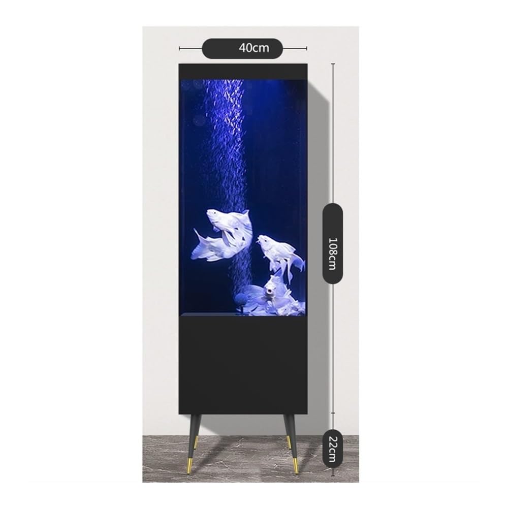 Aquarium Kreatives Wohnzimmer-Büro-Aquarium, freistehend, mit Rückfilter(Black)